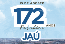 Hoje, temos a honra de parabenizar a cidade de Jaú por seus 172 anos