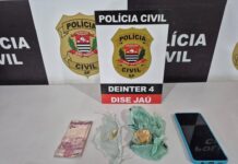 Polícia Civil prende homem em flagrante por tráfico de drogas em Jaú