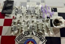 Polícia flagra grupo suspeito de tráfico com drogas escondidas em poste no Jardim Pedro Ometto