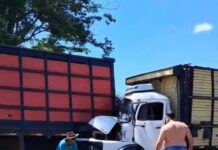 Acidente na Jaú-Araraquara deixa caminhoneiro ferido após batida traseira: A DISTÂNCIA DE SEGURANÇA PRECISA SER MANTIDA