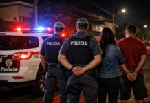 Noite de terror em Jaú: homem drogado ameaça esposa com faca e acaba preso