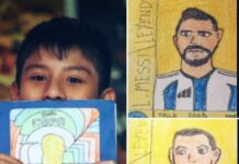Sem dinheiro para comprar álbum de figurinhas, garoto emociona milhões com versão feita à mão