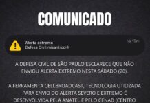 ALERTA DE ALAGAMENTO ENVIADO A CELULARES É FALSO, INFORMA DEFESA CIVIL