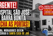 VIRADA NA SAÚDE: Hospital São José fecha pronto-socorro e pacientes terão que procurar a Santa Casa de Jaú