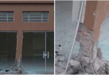 CARRO COLIDE CONTRA FACHADA DE LOJA NO CENTRO DE JAÚ