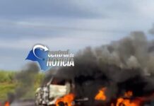 Caminhão pega fogo na rodovia entre Jaú e Bauru na terça de manhã
