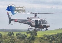 Polícia Militar faz cerco e mobiliza Águia em busca de suspeito em Jaú
