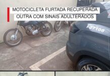 Policiais militares recuperam moto furtada e apreendem outra com chassi e motor adulterados em Jaú